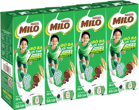 Sữa lúa mạch Milo — Lốc 4 hộp 180ml