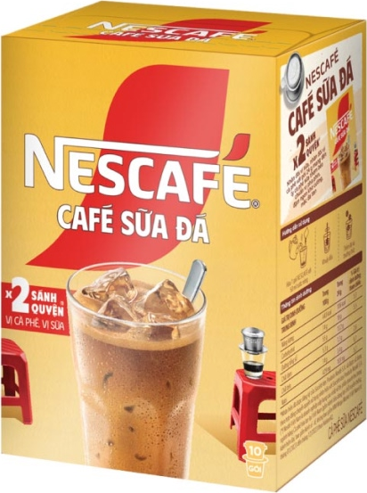 Cà phê sữa đá NesCafé nhân đôi sánh quyện — Hộp 240g (10 gói x 24g)