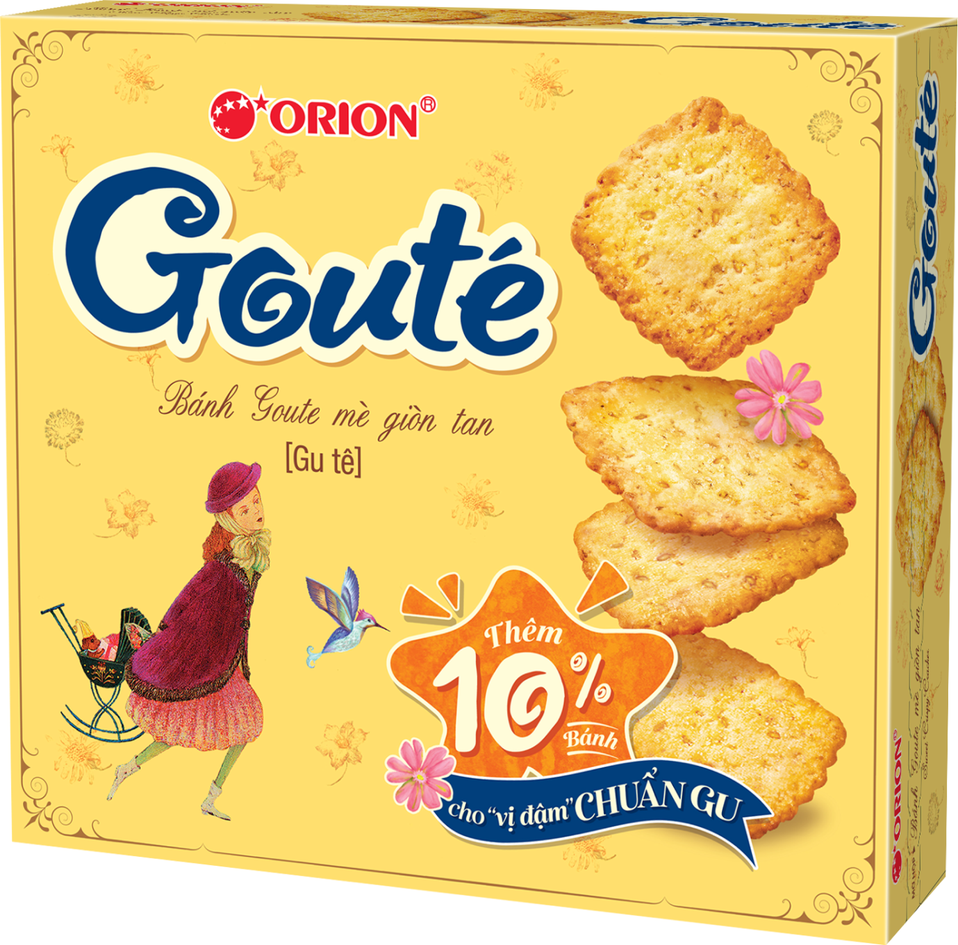 Bánh quy Goûté mè giòn tan — Hộp 8 gói