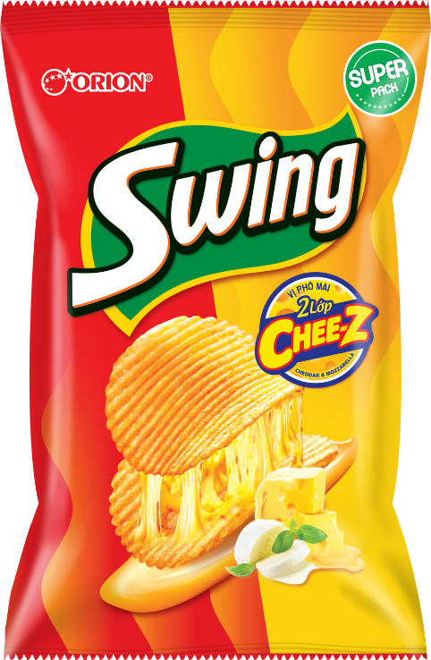 Snack khoai tây Swing vị phô mai 2 lớp — Gói