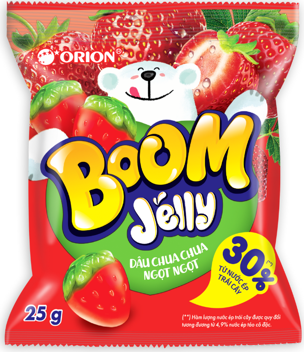 Kẹo dẻo Boom hương dâu — Gói