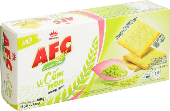 Bánh cracker AFC vị cốm — Hộp 5 gói