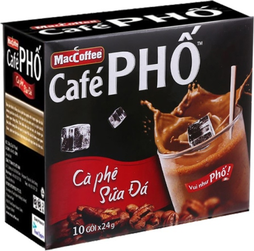 Cà phê sữa đá MacCoffee Café Phố — Hộp 240g (10 gói x 24g)