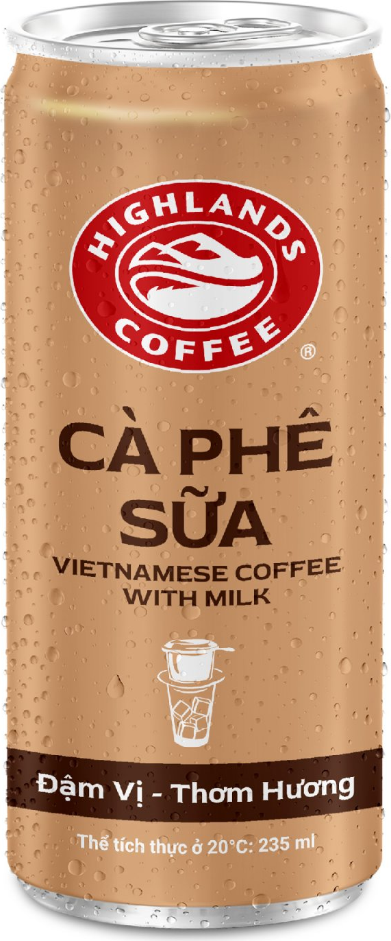 Cà phê sữa Highlands lon — Lốc 6 lon x 235ml