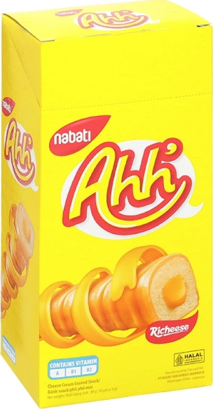 Bánh xốp phô mai Richeese Ahh Triple — Hộp 90g